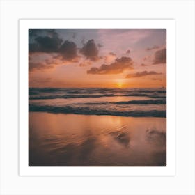 659827 Sunset Time On The Beach Xl 1024 V1 0 Art Print