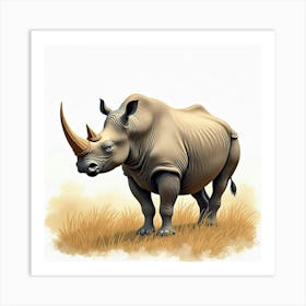 Rhinoceros 1 Art Print