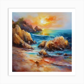 Sunset On The Beach 8 1 Art Print