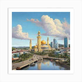 Brunei City Art Print 3 (1) Art Print