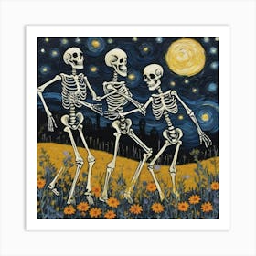 skeletons van goth Art Print