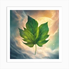 Leaf In The Sky Art Print