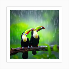 Toucan Shower Serenade Art Print