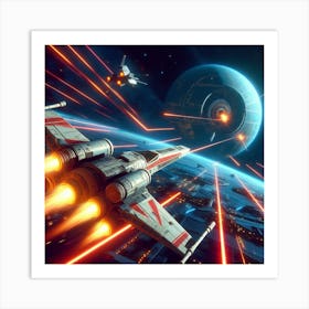 Starfighter in space 2 Art Print