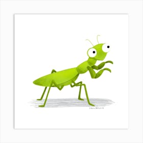 Cute Mantis Bug Art Print