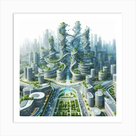 Futuristic City 109 Art Print