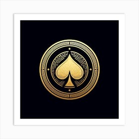 Gold Spade Logo Art Print