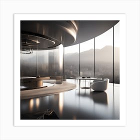 Create A Cinematic, Futuristic Appledesigned Mood With A Focus On Sleek Lines, Metallic Accents, And A Hint Of Mystery 3 Art Print
