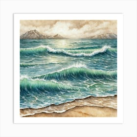 Ocean Waves 1 Art Print