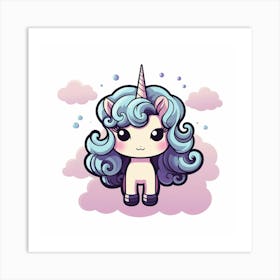 Kawaii Unicorn 16 Art Print