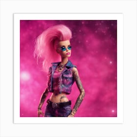 Punk Tattoo Barbie 2 Art Print