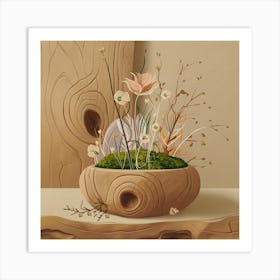 Moss In A Bowl Art Print