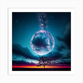 Tree In The Sky Art Print