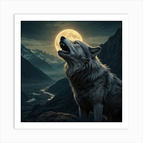 Howling Wolf Art Print