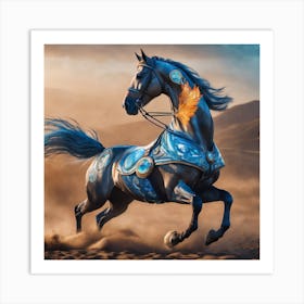 Horse In The Desert Art Print