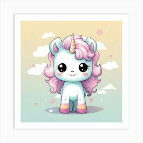 Cute Unicorn 125 Art Print