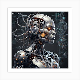 Dna Of A Cyborg 4 Art Print