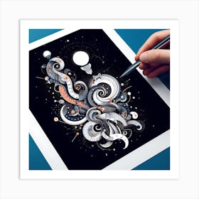 Abstract Octopus Art Print