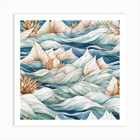 Seaweed Pattern Art Print