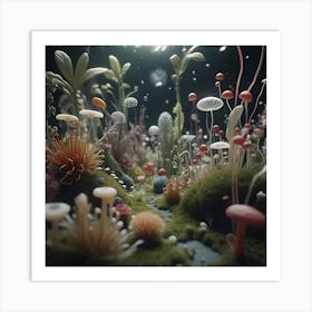 A Microscopic Garden 1 Art Print