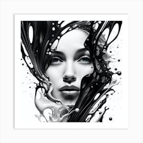 Black And White Painting 1 Art Print