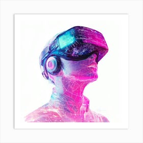 Vr Headset.Generated AI. Wall Art Print 5 Affiche