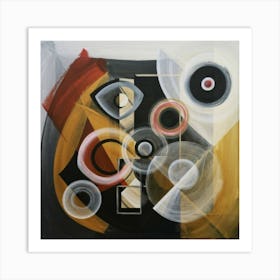 abstract painting with geometric 16 Art Print