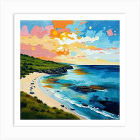 Sunset At The Beach 25 Art Print