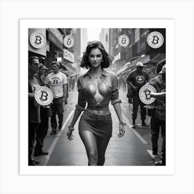 Bitcoin Girl 7 Art Print