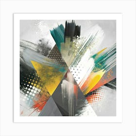 Abstract Triangles 1 Art Print