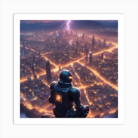 Futuristic Cityscape Art Print