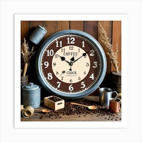 Coffee Clock 3 Art Print