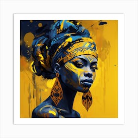 African Woman Painting 6 Art Print