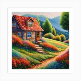 House In The Garden Art Print