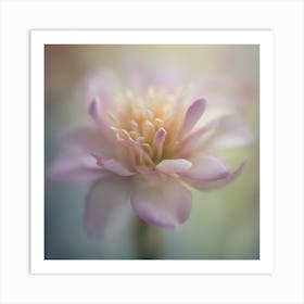 A Close Up Of A Delicategentle Petals Bud Just Beginning To Bloom, With Soft Petals And Hints Of Vib (1) Art Print