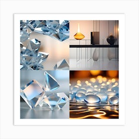 Collage Of Crystals Art Print