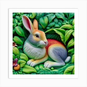 Rabbit In The Jungle Art Print