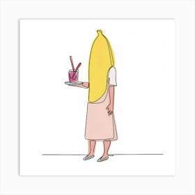 Banana Girl Art Print