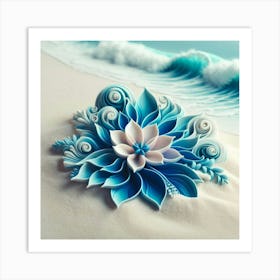 3d Flower Art Art Print