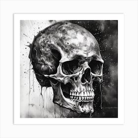 Skull Drawing Art Print