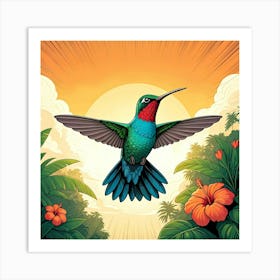 Flight of the Hummingbird Art Print