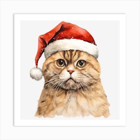 Santa Cat 53 Art Print