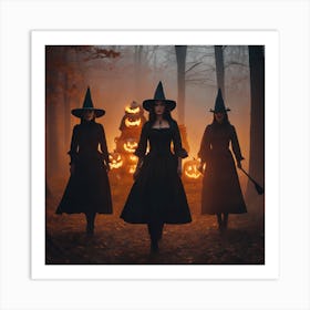 Witches In The Woods Art Print