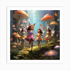 Fairies In The Forest Art Print