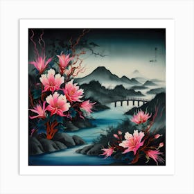 Chinese Flower Painting Art Print