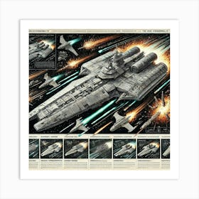 Helios Class Destroyer Tactical Maneuvers Iron Commonwealth Art Print