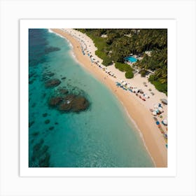 Aerial View Of A Beach 3 Art Print