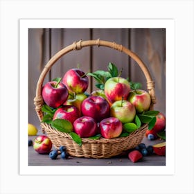 Apple basket Art Print