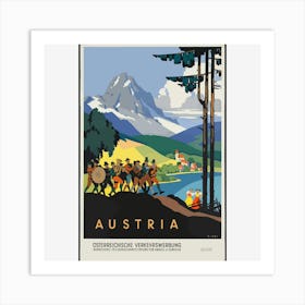 Austria Travel Poster Art Print