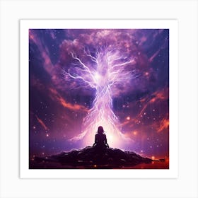 Meditation With A Tree Art Print